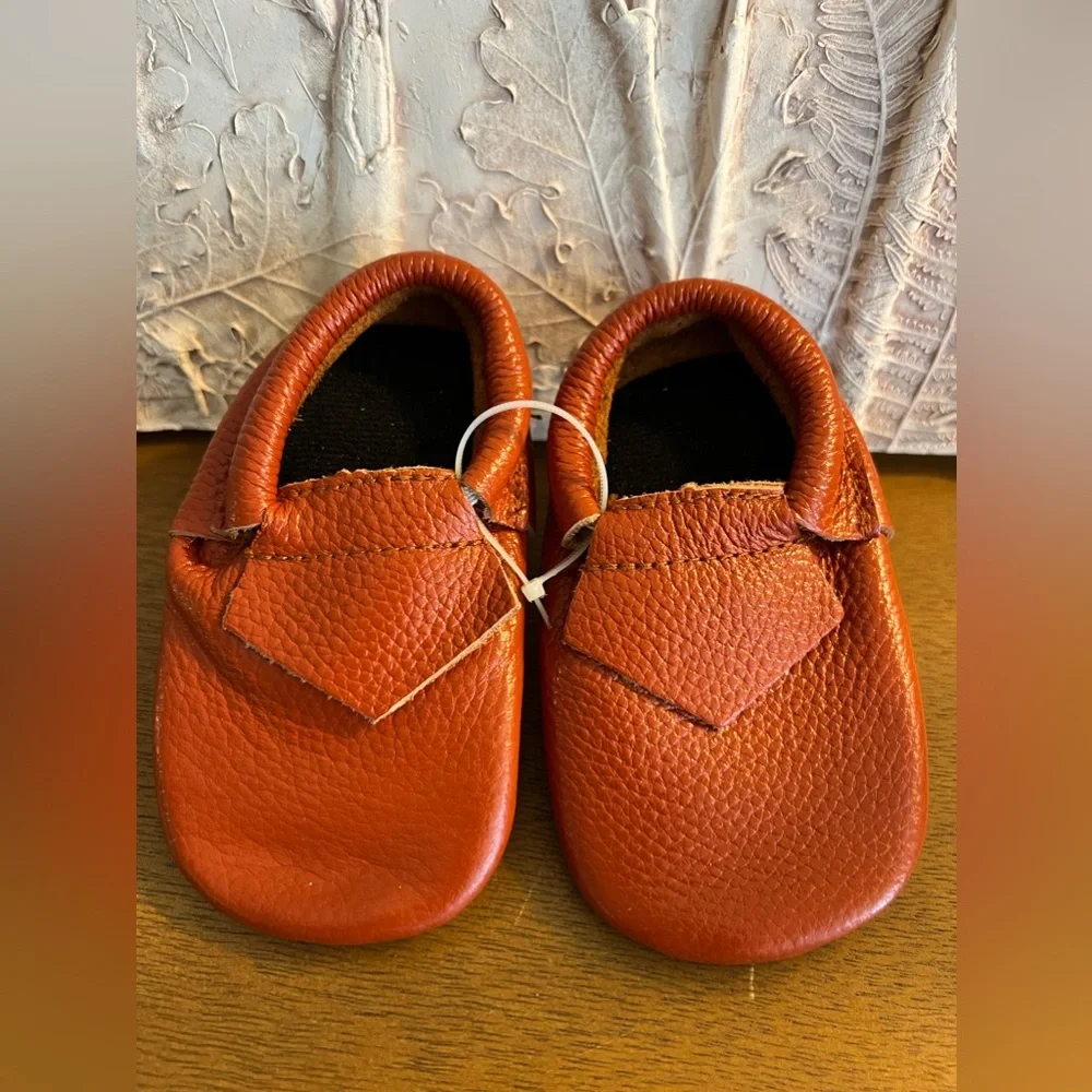 Soft Genuine Leather Baby Boy Girl Moccasins Shoes In Brown NEW